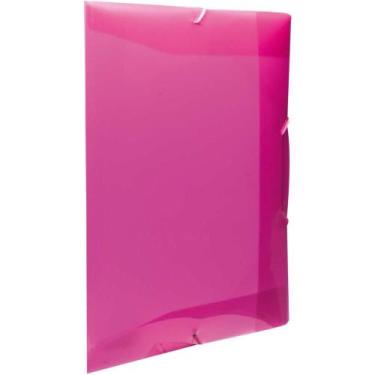 Imagem de Pasta ABA Elástica Plástica Ofício PINK Delloline - Pacote com 10