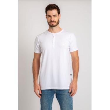 Imagem de Camiseta Gola Henley - Bullf, P, Branco