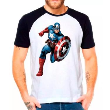 Imagem de Camiseta Capitão América Super Herói Lançamento - DESIGN CAMISETAS, Mo