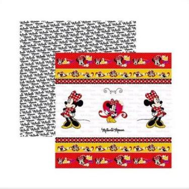 Imagem de Papel Scrap Festa Disney Minnie Mouse 1 Fitas E Rotulos Sdfd003 - Toke