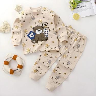 Imagem de Conjunto de Pijamas de Algodão para Bebês - Roupa de Dormir para Recém