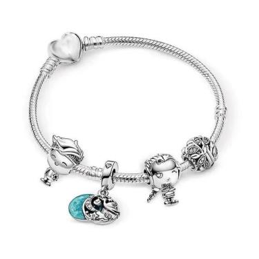 Imagem de Pulseira com Berloques de Prata Menino e Menina - JMH Sets