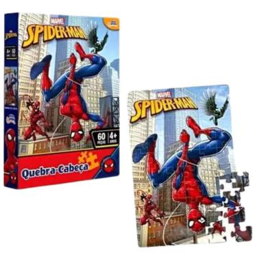 Imagem de Quebra Cabeça Spider Man Marvel Homem Aranha 60 Peças - Toyster 8012