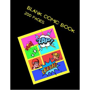 Imagem de BLANK COMIC BOOK: A4 Draw Your Own Comics 200 Comic Book Paper Blank Pages XL LARGE Notebook And Sketchbook For Kids And Adults