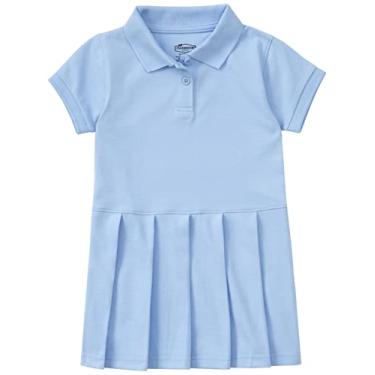 Imagem de Classroom Vestido polo para meninas, roupa escolar para crianças, saia plissada, Azul claro, 4 Anos
