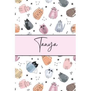 Imagem de Tanya Cat Notebook: Cute Cat Notebook - Funny Crazy Cat Pattern For Cat Lovers - Pink Lined Journal - Tanya Name Diary