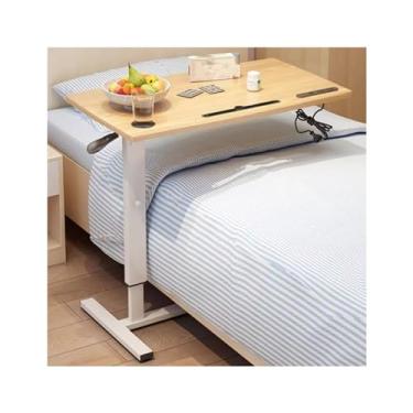 Imagem de LICONG-2019 Mesa para computador móvel, multifuncional, mesa de jantar com rodas, mesa de cabeceira, mesa de jantar, mesa pequena para uso doméstico, mesa de computador móvel sobre rodas