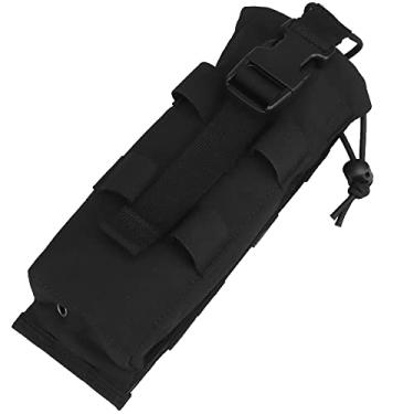 Imagem de Coldre de rádio tático para uso com cinto Walkie Talkie Bolsa Modo de Eversão M OLLE Bolsa de rádio para colete, compatível com modelos de intercomunicação militar convencionais PRC 152 148 (preto)