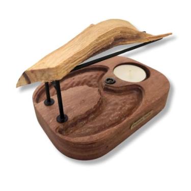 Imagem de Paulo Santo Incensário ASAS 1 Vela 1 Pau Santo Incenso Natural Suporte de Insenso Essencial Natura Palo Santo