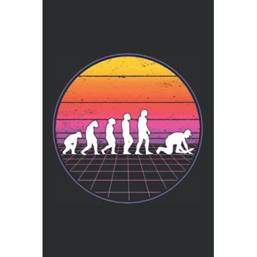 Imagem de Tiler Notebook: Tiler Evolution Vaporwave 80's / 6x9 inches / 120 ruled sites