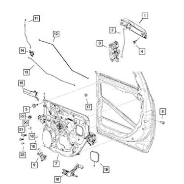 Imagem de Mopar 6807 9091AA, motor atuador de fechadura de porta