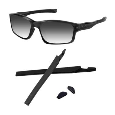 Imagem de Acefrog Kit de almofadas de nariz de substituição de silicone macio atualizado compatível com óculos Oakley Crosslink Pro Sweep Switch MNP OX8027 OX8029 OX8030 OX8031, ajuste perfeito, preto