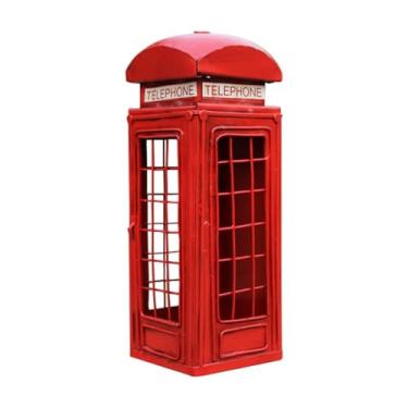 Imagem de UxicRuya Cabine telefônica Cofrinho British Street Caixa telefônica Inquebrável Decorativa Caixa de dinheiro para crianças Presente de aniversário