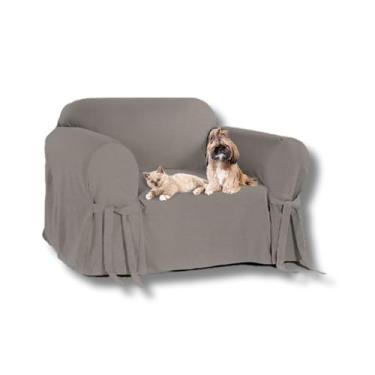 Imagem de Capa para Sofá de 1 Lugar em Gorgurão Cinza, Mistero