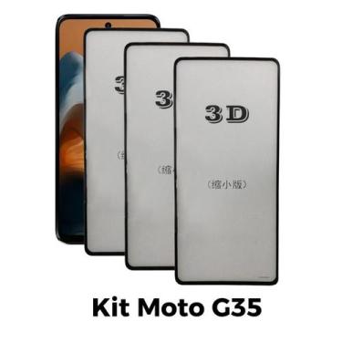 Imagem de Kit 3UN Película 3D de Vidro para Motorola Moto G35 - LXL