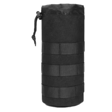 Imagem de TRIWONDER Bolsa tática para garrafa de água H2O bolsa de hidratação, suporte de garrafa militar, suporte de bebida Molle, bolsa de viagem para garrafa de água para mochila acampamento ao ar livre, Preto