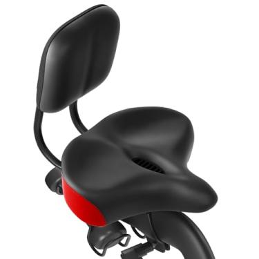 Imagem de MOONCOOL Assento de bicicleta para encosto com suporte, selim confortável de 29 cm x 24 cm com descanso para as costas