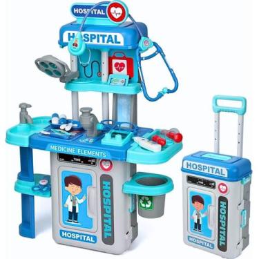 Imagem de Maleta Kit Hospital Médico de Brinquedo com Acessorios - DMT7090 DMToy
