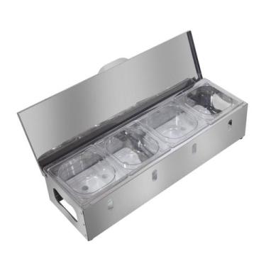 Imagem de Condimentadora Pizzarola Profissional 4 Cubas Refrigerada SKU G31 - Ai