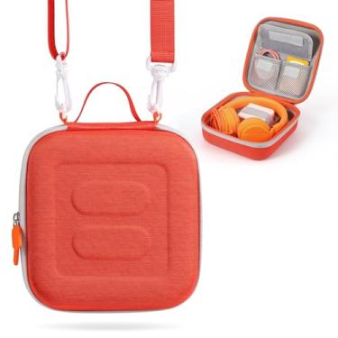 Imagem de Jaffzora Estojo Rígido Compatível Com Yoto Mini Kids Audio Music Player E Yoto Headphone, Estojo De Armazenamento De Viagem Para Crianças, Alto-Falante, Toca Audiolivro, Cartões, Rádio, Laranja