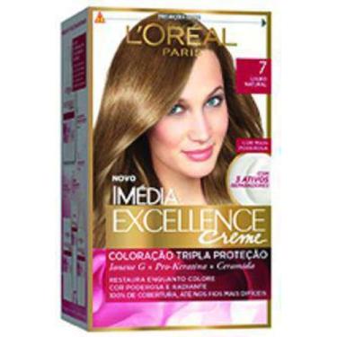 Imagem de Tintura L'Oreal Imedia Excellence Creme 7 Louro Natural