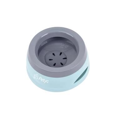 Imagem de Bebedouro Para Cachorro Gato Pelo Longo Não Molha PETYC Pote de Água Antiderrapante Pelo Sequinho (Azul Turquesa)