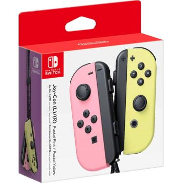 Imagem de Nintendo - Controle sem fio para video game Joy-Con (L/R) - Rosa Pastel/Amarelo Pastel-HACAJAVAF