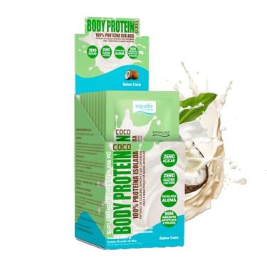 Imagem de EQUALIV - Body Protein Coco em Pó - Rico em Colágeno e Aminoácidos Essenciais para Desenvolvimento e Recuperação Muscular - Zero Glúten, Lactose e Zero Açúcar - 10 Sachês de 20g