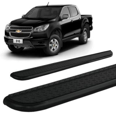 Imagem de Estribo S10 2012 ate 2020 Chapa de Aço Preto Cab. Dupla - HOZZ