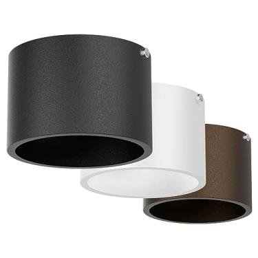 Imagem de Spot de Sobrepor Teto Plafon Redondo para Lâmpada AR111 GU10 MF203 (Preto)