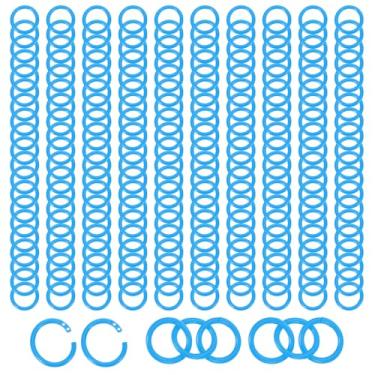 Imagem de PATIKIL Anéis de fichário de folhas soltas de 2,8 cm, 210 peças, anéis de plástico para chaveiros de papel, cartão de índice, cartão flash, livro faça você mesmo, álbum de recortes, caderno de fotos