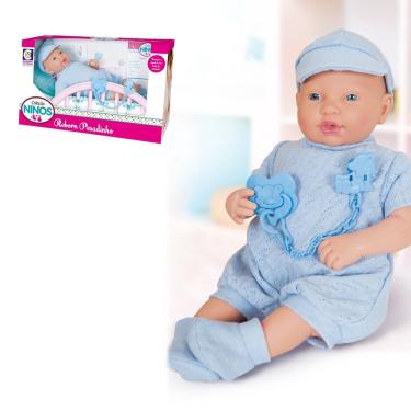 Imagem de Boneco Bebê Ninos Pesadinho Tipo Reborn Menino 44cm - Cotiplas