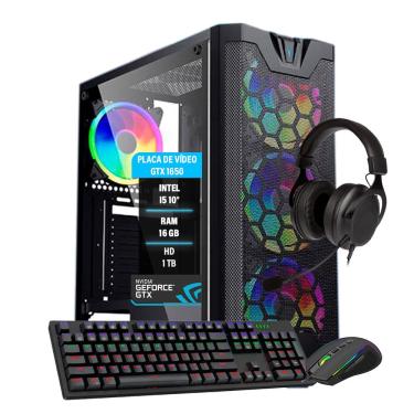 Imagem de Pc Gamer i5 10400F 16Gb DDR4 gtx 1650 4GB HD 1TB ssd 480GB