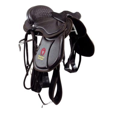 Imagem de Sela de Cavalo Marrom Soft Gel Vaqueta Mangalarga de Cabeça 16 Polegadas