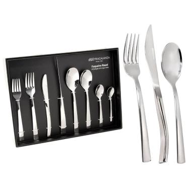 Imagem de Faqueiro Premium 48 Peças Ravel Aço Inox Prata Fracalanza saldão.