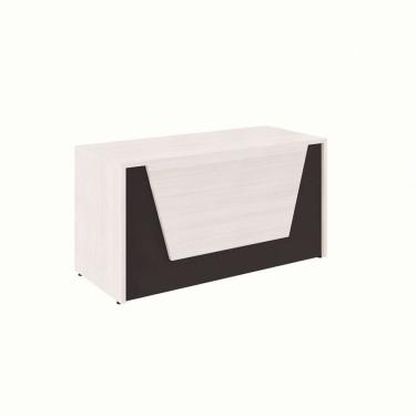 Imagem de Balcão de Atendimento Recepção Carvalho Berlin e Preto 74x140 cm