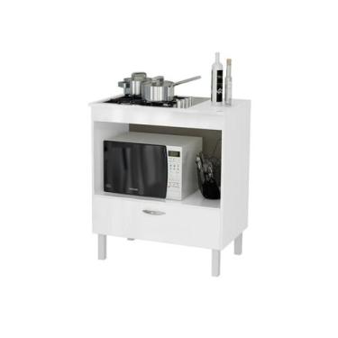 Imagem de Balcão Cozinha Fogão Para Cooktop Florida 1 Porta - FARO MÓVEIS, Branc