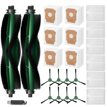 Imagem de Peças de reposição para iRobot Roomba Q0520 - Aspirador de pó robô Vac 2 + base autovazia, kit de substituição de acessórios Q0520 inclui 2 escovas de rolo, 6 filtros, 6 sacos de poeira, 8 escovas