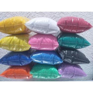 Imagem de Areia Colorida Escolar Quartzo Infantil 400 Gramas=4 Pacotes - agrog, 