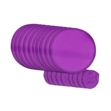 Imagem de Pacote com 10 Ventiladores Redondos de 20 Cm com Estojo, Roxo