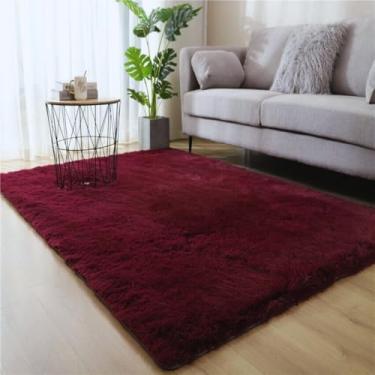 Imagem de Tapete Sala Felpudo Premium Grande 2,40 x 2,00m Peludo Fofo para Quarto (Vinho)