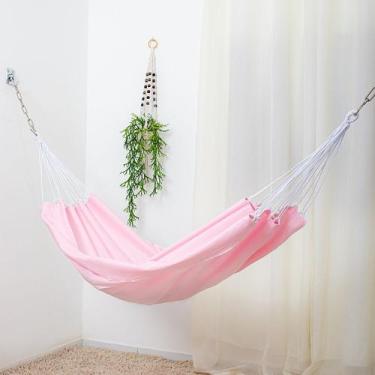 Imagem de Rede de Dormir Infantil 100% Algodão Rosa Bebê - REDESDEDORMIR