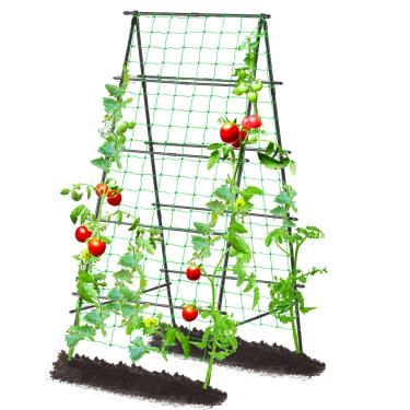 Imagem de lalahoni Treliça De Jardim Para Plantas Trepadeiras Ao Ar Livre, 31,5 X 70,8 Polegadas Metal Pepino, Suporte Planta Em Formato A Frutas, Flores, Vegetais, Tomate, Ervilhas, Abobrinha, Videiras, Pret
