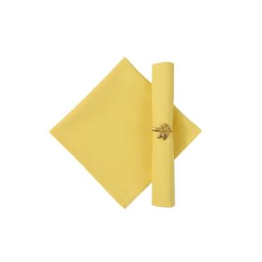 Imagem de KOFFOTA Guardanapos De Pano Amarelo Jasmim 100% Algodão, Conjunto Com 12, Primavera, Decoração Mesa Páscoa Para Jantar, Macios, Confortáveis E Reutilizáveis, 45,7 Cm X