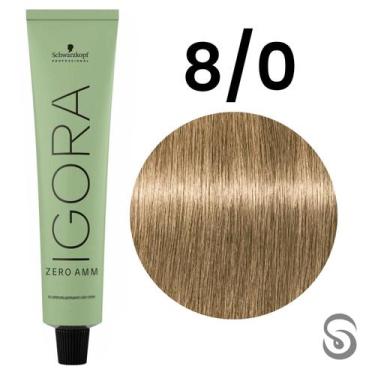 Imagem de Igora Zero Amm 8/0 Louro Claro 60 ml - Schwarzkopf, UNICA