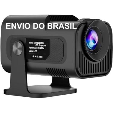 Imagem de 【ENVIO DO BRASIL】HY320 Projetor 1080P Suporte 4K - Mini Projetor Portatil, Keystone Automático, Inteligente FHD,10000 lúmens com WiFi 6, BT 5.0 e Android 13.0, 180° Giratório