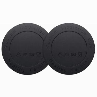 Imagem de Snowfall Protetores inferiores de silicone para copos e canecas grandes, serve para Stanley Quencher 1,8 g, Hydro Flask 1,814.4 g Growler e outro copo com 82 mm de diâmetro (pacote com 2 3,23"/82 mm)