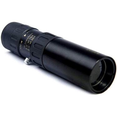 Imagem de MINJING Binóculos de telescópio monóculo 10-30x25 Zoom telescópio monocular bolso binóculo prisma óptico mira sem tripé Binóculos transparentes