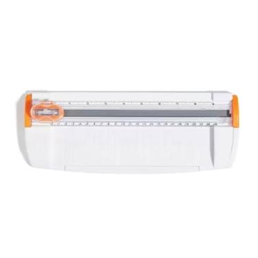 Imagem de Cortador de papel multifuncional, linha reta/linha tracejada/vinco cortador de papel portátil para papel artesanal, papel A4, cupom, etiqueta e cartolina (cor: azul) (laranja)