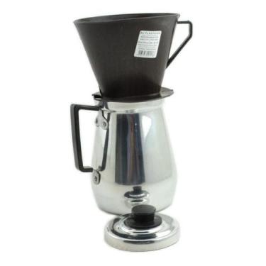 Imagem de Jarra Cafe 1,2Litro de Alumínio com Tampa e Porta Filtro de Café - Bul
